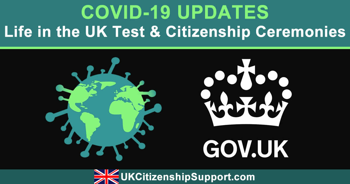 Life in the UK test citizenship ceremony COVID update